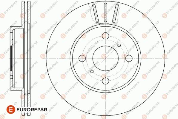 EUROREPAR 1642753180 - Тормозной диск autosila-amz.com