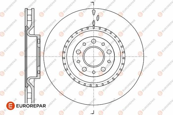 EUROREPAR 1642764680 - Тормозной диск autosila-amz.com