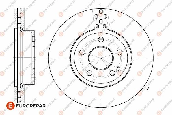 EUROREPAR 1642765880 - Тормозной диск autosila-amz.com