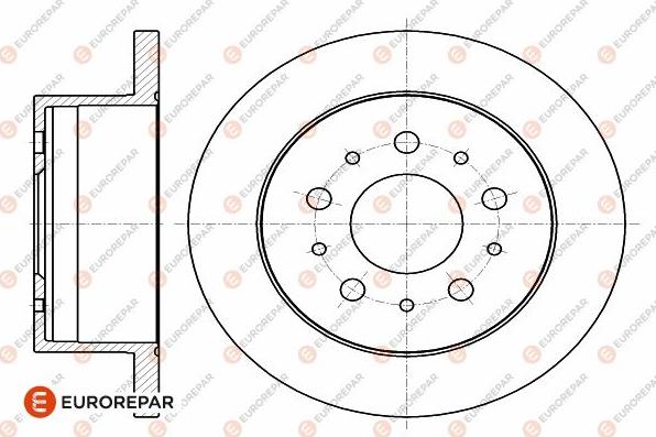 EUROREPAR 1642766680 - Тормозной диск autosila-amz.com