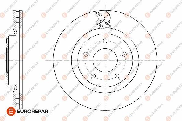 EUROREPAR 1642761880 - Тормозной диск autosila-amz.com