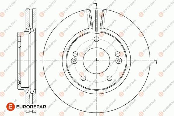 EUROREPAR 1642763980 - Тормозной диск autosila-amz.com