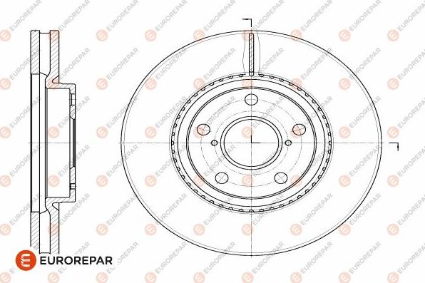 EUROREPAR 1642763780 - Тормозной диск autosila-amz.com