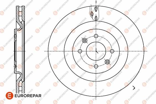 EUROREPAR 1642767080 - Тормозной диск autosila-amz.com