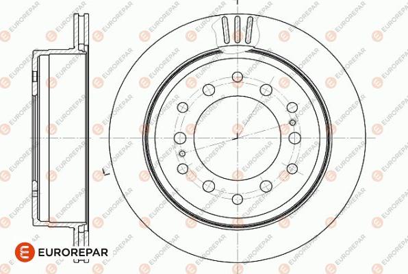 EUROREPAR 1642778180 - Тормозной диск autosila-amz.com