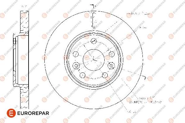 EUROREPAR 1667851080 - Тормозной диск autosila-amz.com