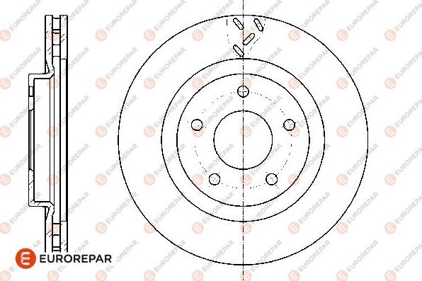 EUROREPAR 1667851380 - Тормозной диск autosila-amz.com