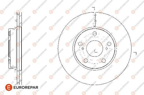 EUROREPAR 1667864880 - Тормозной диск autosila-amz.com