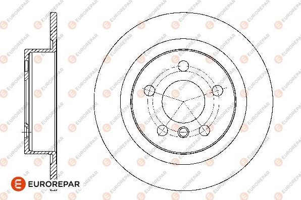 EUROREPAR 1667866280 - Тормозной диск autosila-amz.com