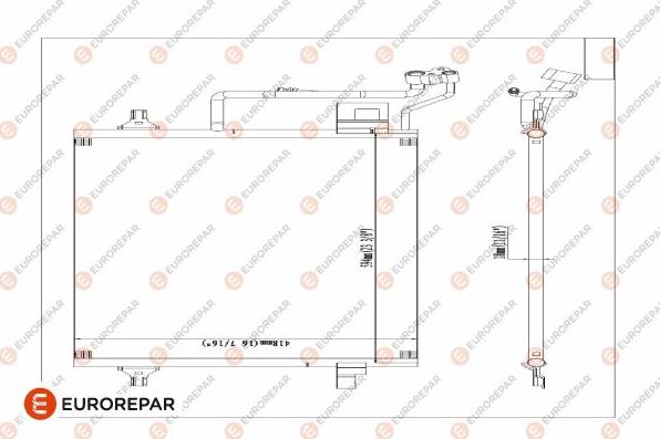 EUROREPAR 1609635580 - Конденсатор кондиционера autosila-amz.com