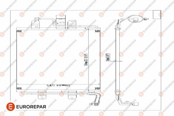 EUROREPAR 1609635680 - Конденсатор кондиционера autosila-amz.com