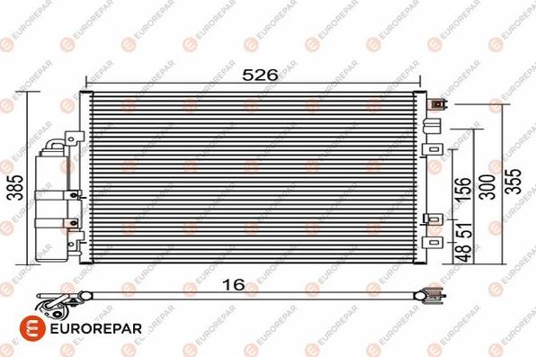 EUROREPAR 1609636380 - Конденсатор кондиционера autosila-amz.com