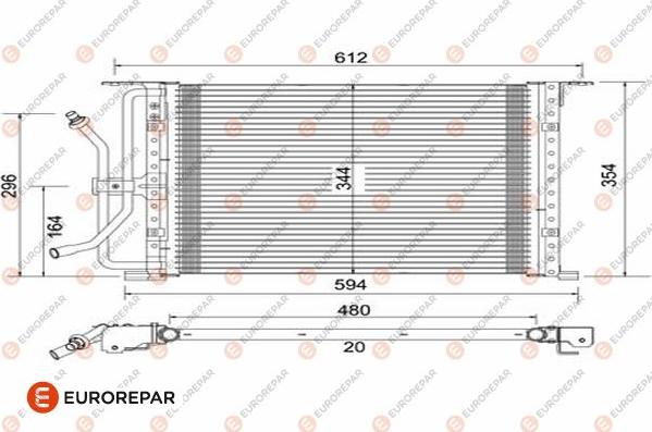 EUROREPAR 1609637480 - Конденсатор кондиционера autosila-amz.com