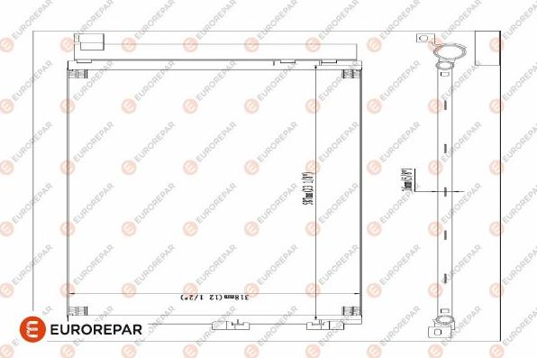 EUROREPAR 1609637180 - Конденсатор кондиционера autosila-amz.com