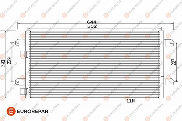 EUROREPAR 1609637380 - Конденсатор кондиционера autosila-amz.com