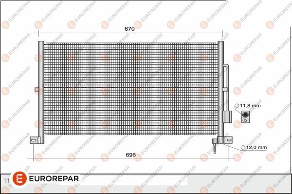 EUROREPAR 1609637780 - Конденсатор кондиционера autosila-amz.com