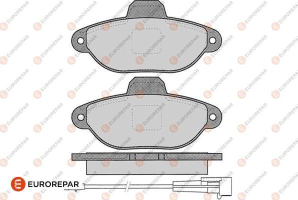 EUROREPAR 1619792280 - Тормозные колодки, дисковые, комплект autosila-amz.com