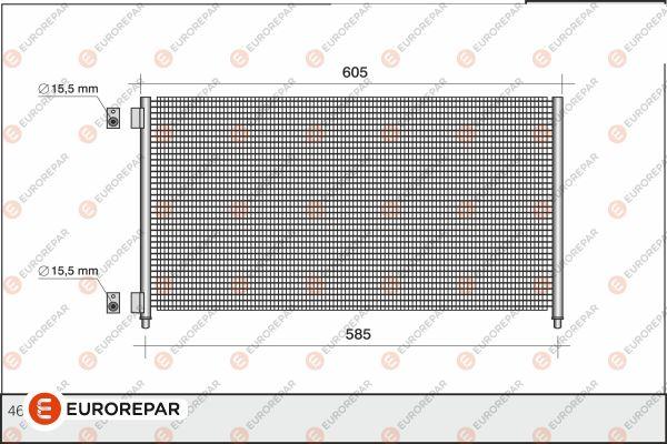 EUROREPAR 1610159780 - Конденсатор кондиционера autosila-amz.com