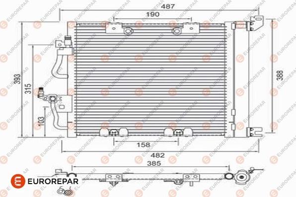 EUROREPAR 1610160680 - Конденсатор кондиционера autosila-amz.com