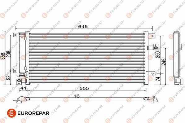 EUROREPAR 1610162480 - Конденсатор кондиционера autosila-amz.com