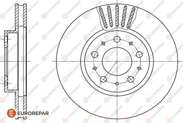 EUROREPAR 1618890680 - Тормозной диск autosila-amz.com