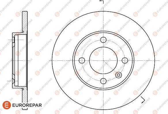 EUROREPAR 1618866880 - Диск тормозной E 2 П ТОРМ ДИСК AUDI 80 78 , SEAT CORDOBA TOLEDO I 91 VW GOLF 82 autosila-amz.com