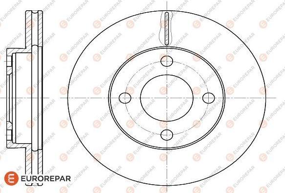 EUROREPAR 1618868780 - Тормозной диск autosila-amz.com