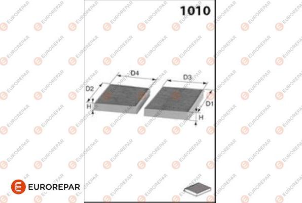 EUROREPAR 1686256180 - Фильтр воздуха в салоне autosila-amz.com