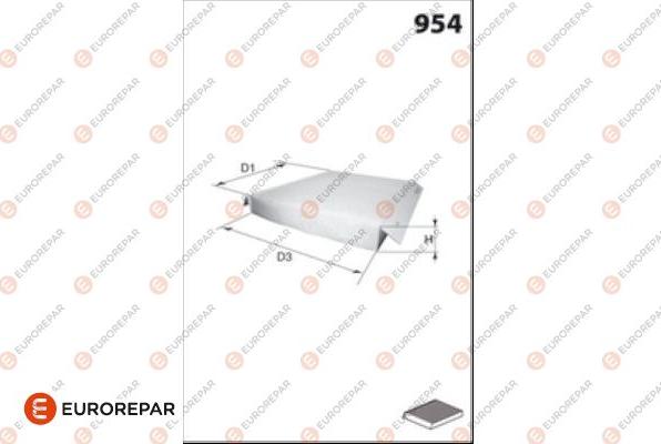 EUROREPAR 1686258480 - Фильтр воздуха в салоне autosila-amz.com