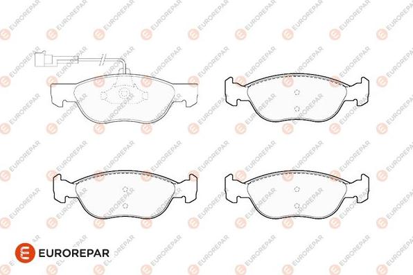 EUROREPAR 1686275180 - Тормозные колодки, дисковые, комплект autosila-amz.com