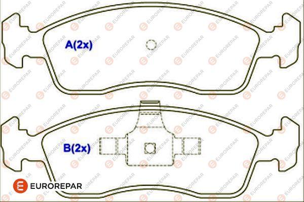 EUROREPAR 1686754580 - Тормозные колодки, дисковые, комплект autosila-amz.com