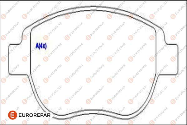 EUROREPAR 1686754780 - Тормозные колодки, дисковые, комплект autosila-amz.com