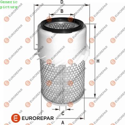 EUROREPAR 1680340480 - Воздушный фильтр, двигатель autosila-amz.com