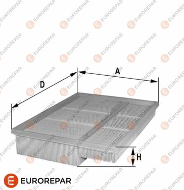 EUROREPAR 1680341380 - Воздушный фильтр, двигатель autosila-amz.com