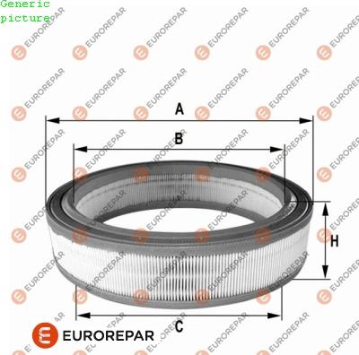 EUROREPAR 1680342780 - Воздушный фильтр, двигатель autosila-amz.com