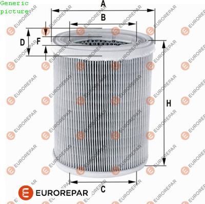 EUROREPAR 1680345480 - Воздушный фильтр, двигатель autosila-amz.com