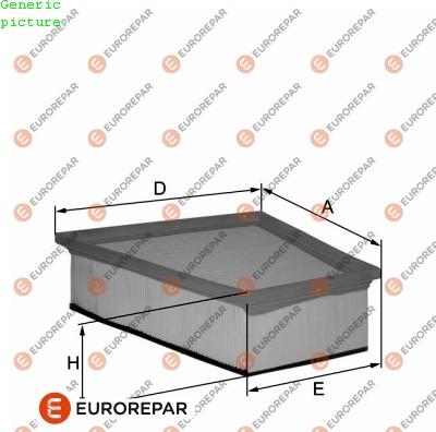 EUROREPAR 1680329680 - Воздушный фильтр, двигатель autosila-amz.com