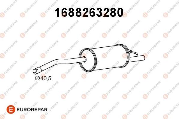 EUROREPAR 1688263280 - Глушитель выхлопных газов, конечный autosila-amz.com