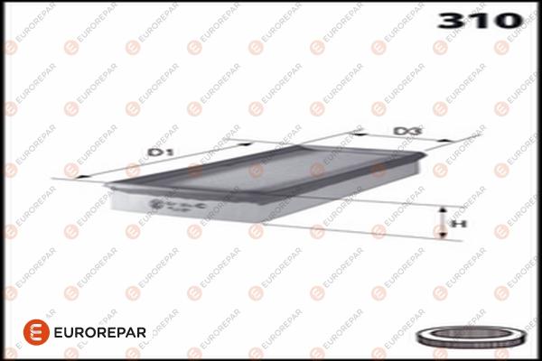 EUROREPAR 1682949980 - Воздушный фильтр, двигатель autosila-amz.com