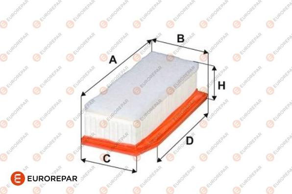 EUROREPAR 1682949580 - Воздушный фильтр, двигатель autosila-amz.com