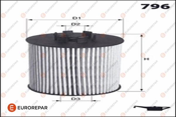 EUROREPAR 1682953280 - Масляный фильтр autosila-amz.com