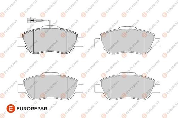 EUROREPAR 1682314980 - Тормозные колодки, дисковые, комплект autosila-amz.com