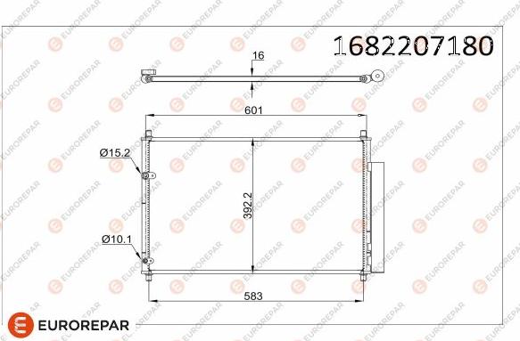 EUROREPAR 1682207180 - Конденсатор кондиционера autosila-amz.com