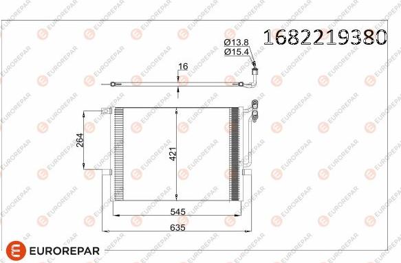 EUROREPAR 1682219380 - Конденсатор кондиционера autosila-amz.com