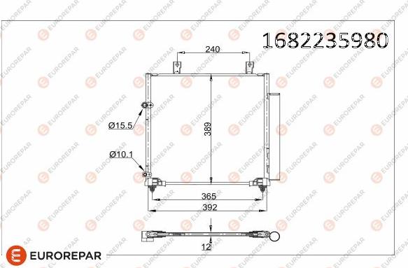 EUROREPAR 1682235980 - Конденсатор кондиционера autosila-amz.com