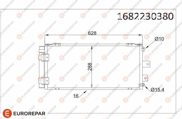 EUROREPAR 1682230380 - Конденсатор кондиционера autosila-amz.com