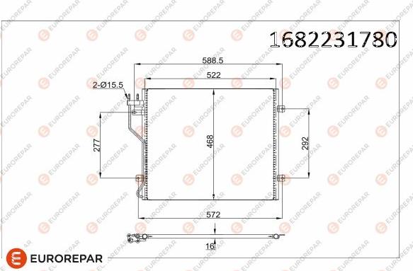 EUROREPAR 1682231780 - Конденсатор кондиционера autosila-amz.com