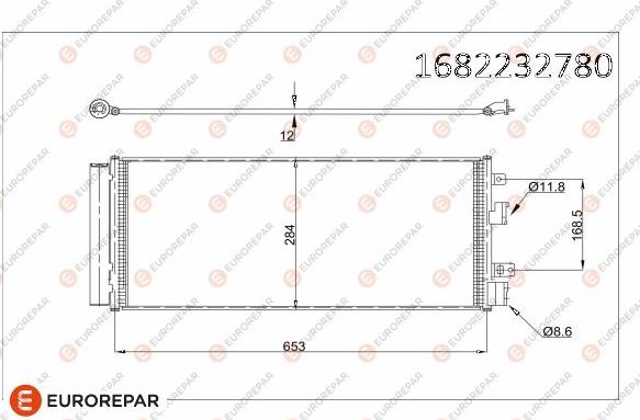 EUROREPAR 1682232780 - Конденсатор кондиционера autosila-amz.com