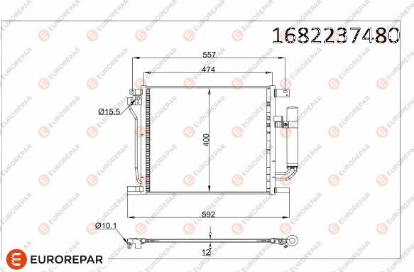 EUROREPAR 1682237480 - Конденсатор кондиционера autosila-amz.com