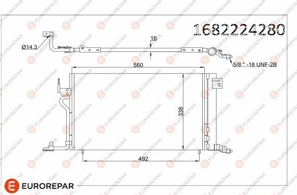 EUROREPAR 1682224280 - Конденсатор кондиционера autosila-amz.com